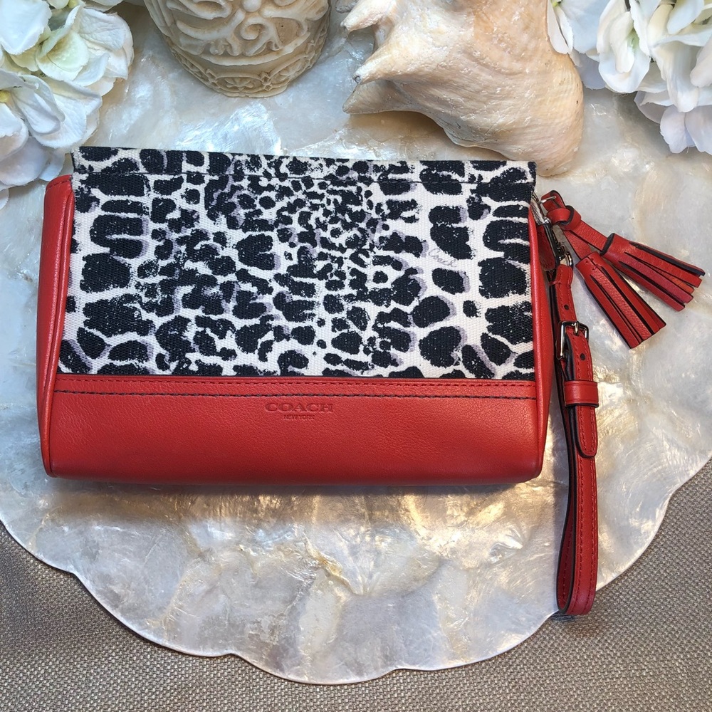 Coach Coral/Animal Wristlet